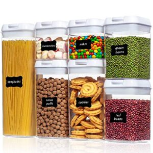 Airtight Food Storage Containers, Vtopmart 7 Pieces BPA Free Plastic Cereal Containers with Easy Lock Lids, for Kitchen…