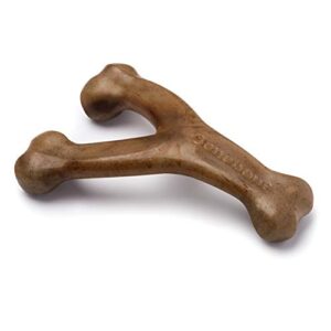 Benebone Real Bacon Durable Wishbone Dog Chew Toy for Aggressive Chewers, Made in USA