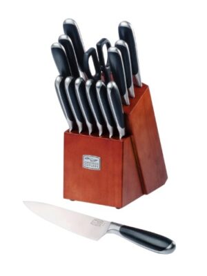 Chicago Cutlery Belden High-Carbon Stainless Steel Knife Block Set (15-Piece)