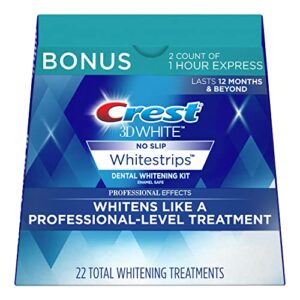 Crest 3D White Professional Effects Whitestrips 20 Treatments + Crest 3D White 1 Hour Express Whitestrips 2 Treatments…