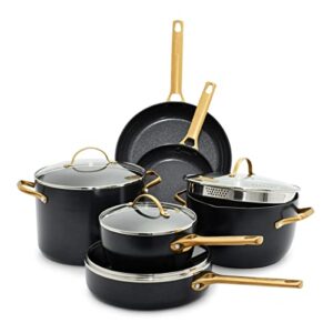 GreenPan Reserve Healthy Ceramic Nonstick, Cookware Pots and Pans Set, 10 Piece, Black