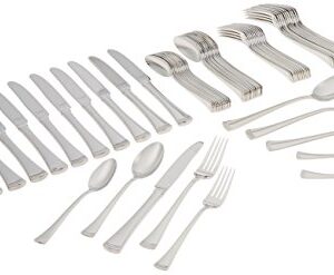 Lenox Portola 65-Piece Flatware Set, 10.00 LB, Metallic