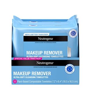 Neutrogena Makeup Remover Cleansing Face Wipes, Daily Cleansing Facial Towelettes Remove Makeup & Waterproof Mascara…