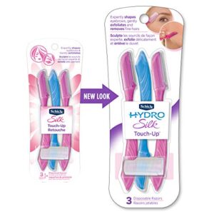 Schick Hydro Silk Touch-Up Multipurpose Exfoliating Dermaplaning Tool, Eyebrow Razor, and Facial Razor with Precision…