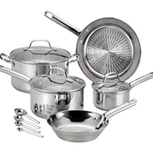 T-fal Pro E760SC Performa Stainless Steel Dishwasher Oven Safe Cookware Set, 12-Piece, Silver, 0