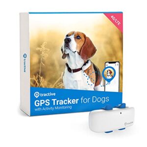 Tractive Waterproof GPS Dog Tracker – Location & Activity, Unlimited Range & Works with Any Collar (White – Newest Model…